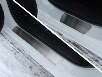 3 689 р. Накладки на порожки салона ТСС Тюнинг  Mazda 6  GJ (2015-2018) (Лист шлифованный)  с доставкой в г. Калуга. Увеличить фотографию 1