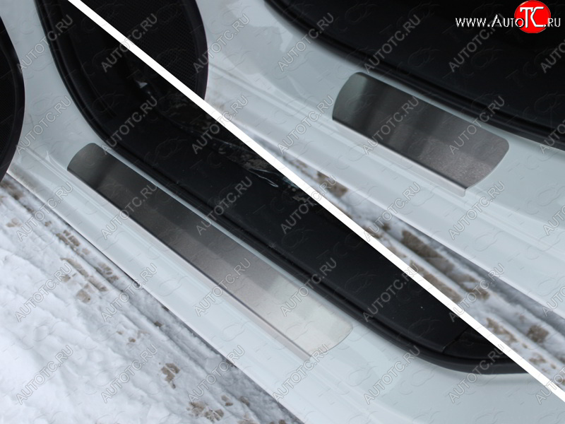 3 689 р. Накладки на порожки салона ТСС Тюнинг  Mazda 6  GJ (2015-2018) (Лист шлифованный)  с доставкой в г. Калуга