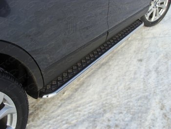27 599 р.  Пороги с площадкой 42,4 мм ТСС Тюнинг  Mazda CX-9  TB (2012-2015) (серые)  с доставкой в г. Калуга. Увеличить фотографию 1