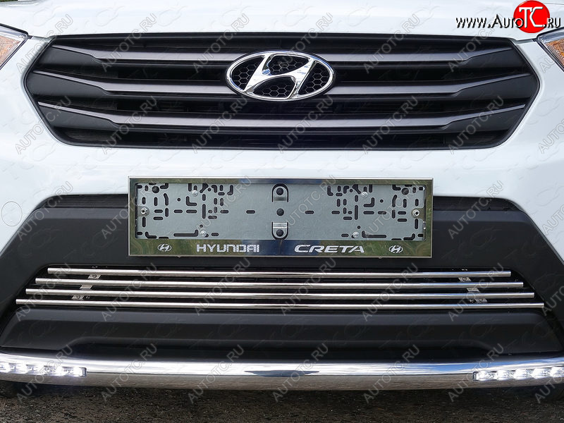 6 199 р. Рамка гос. номера ТСС Тюнинг  Hyundai Creta  GS (2015-2019) (нержавейка)  с доставкой в г. Калуга