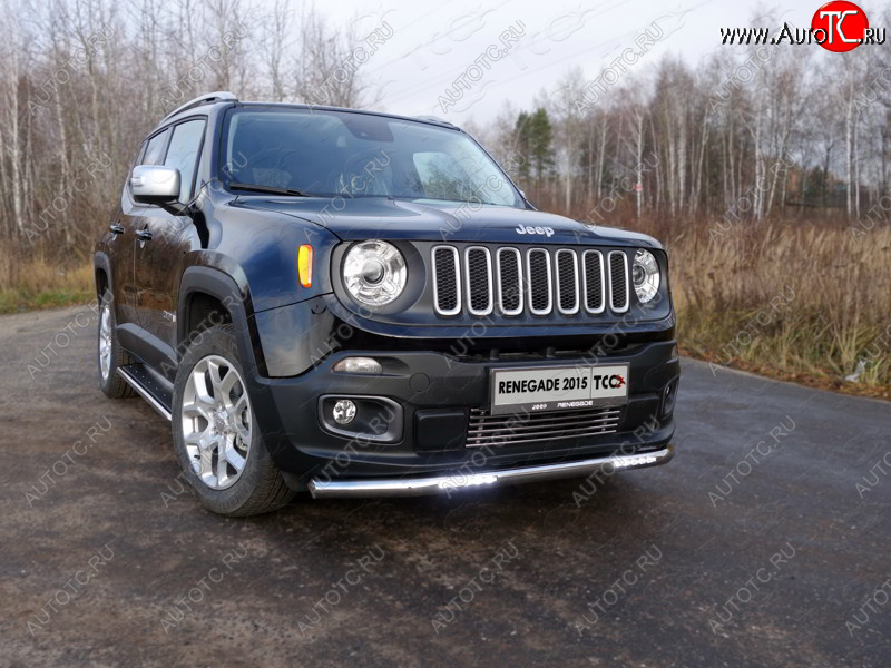 6 199 р. Рамка гос. номера ТСС Тюнинг  Jeep Renegade (2015-2024) (нержавейка)  с доставкой в г. Калуга