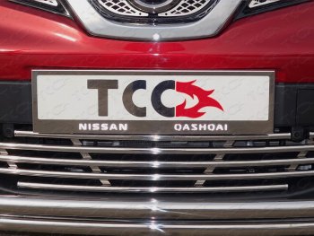 Рамка гос. номера ТСС Тюнинг Nissan (Нисан) Qashqai (Кашкай)  2 (2013-2019) 2 J11 дорестайлинг  (нержавейка)