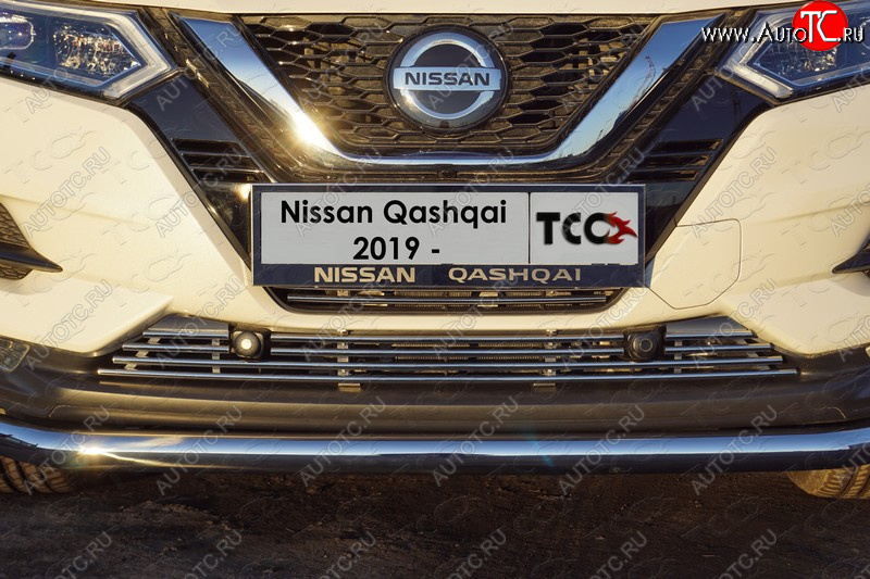 4 999 р. Рамка гос. номера ТСС Тюнинг  Nissan Qashqai  2 (2017-2022) (нержавейка)  с доставкой в г. Калуга