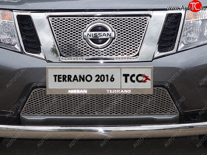 6 199 р. Рамка гос. номера ТСС Тюнинг  Nissan Terrano  D10 (2013-2016) (нержавейка)  с доставкой в г. Калуга