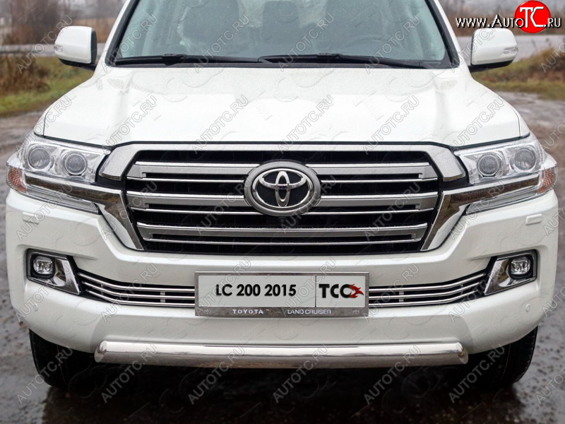 6 199 р. Рамка гос. номера ТСС Тюнинг  Toyota Land Cruiser  200 (2015-2021) (нержавейка)  с доставкой в г. Калуга