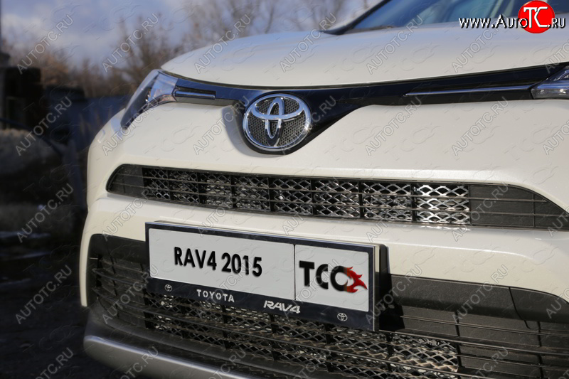 6 199 р. Рамка гос. номера ТСС Тюнинг  Toyota RAV4  XA40 (2015-2019) (нержавейка)  с доставкой в г. Калуга