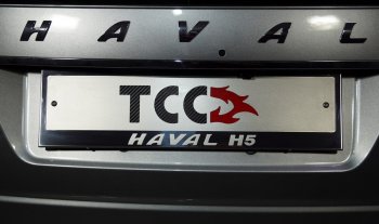Рамка гос. номера ТСС Тюнинг Haval (Хавал) H5 (Н5)  2 (2020-2024) 2  (нержавейка)