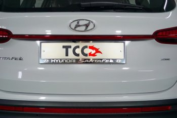 4 999 р. Рамка гос. номера ТСС Тюнинг  Hyundai Santa Fe  4 TM (2020-2024) (нержавейка)  с доставкой в г. Калуга. Увеличить фотографию 1