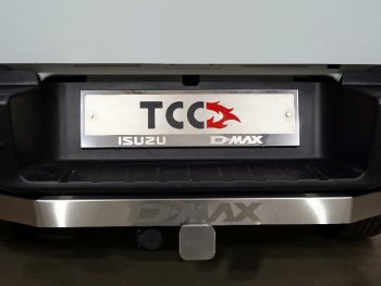 4 999 р. Рамка гос. номера ТСС Тюнинг  Isuzu D-Max  RG DoubleCab (2019-2024) (нержавейка)  с доставкой в г. Калуга. Увеличить фотографию 1