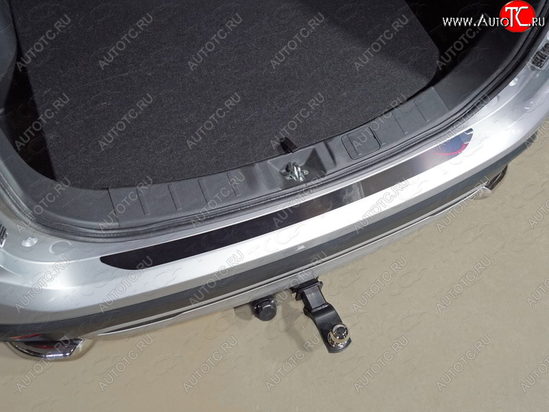 3 199 р. Накладка на задний бампер ТСС Тюнинг  Mitsubishi Outlander  GF (2018-2024) (Лист зеркальный)  с доставкой в г. Калуга