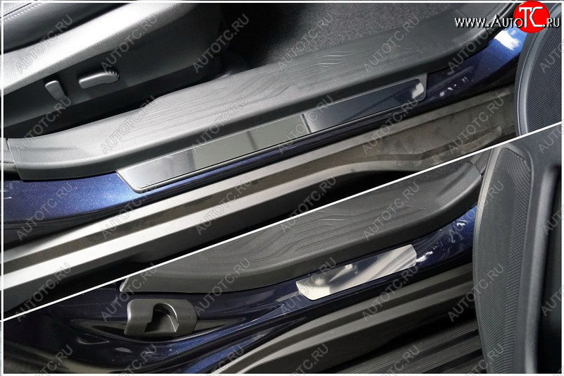 3 699 р. Накладки на пластиковые пороги ТСС Тюнинг Subaru Outback BT универсал (2019-2024) (Лист зеркальный)  с доставкой в г. Калуга