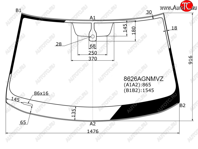 8 299 р. Стекло лобовое (Датчик дождя Молдинг) FUYAO Volkswagen Passat B8 седан дорестайлинг (2015-2019)  с доставкой в г. Калуга