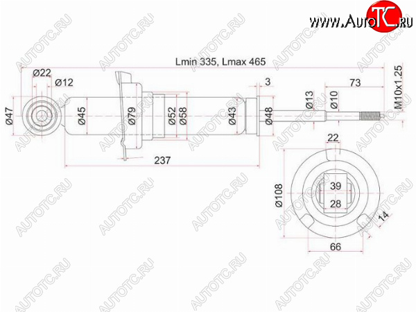 2 169 р. Стойка задняя LH-RH SAT  Honda Civic (ES,  EP,  EU,  FN,  FD,  FK,FN,  9,  FB)  с доставкой в г. Калуга