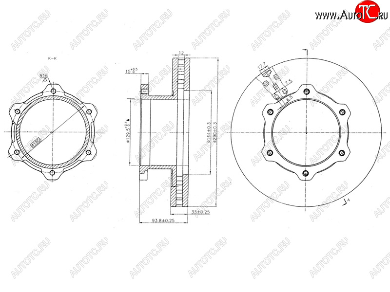 3 999 р. Диск тормозной передний Ø290 SAT  ГАЗ ГАЗель Next ( A21,A22, С41, С42,  A21,A22, С41, С42, Фермер,  A60,A63, A64,  A62,А65,  A31,A32, C45, C46) - ГАЗель NEXT Citiline  А68  с доставкой в г. Калуга