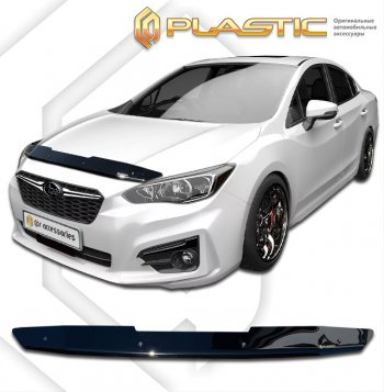 1 679 р. Дефлектор капота ( рынок Японии, правый руль) CA-Plastic  Subaru Impreza  GK (2016-2020) седан дорестайлинг (Classic черный)  с доставкой в г. Калуга. Увеличить фотографию 1