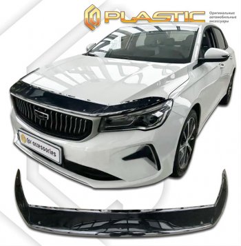 2 199 р. Дефлектор капота (exclusive) CA-Plastic Geely Emgrand SS11 (2021-2024) (Classic черный)  с доставкой в г. Калуга. Увеличить фотографию 1