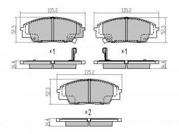 1 279 р. Колодки тормозные перед FL-FR SAT  Honda Civic ( FN,  FK,FN) (2005-2012) купе дорестайлинг, хэтчбэк 5 дв. дорестайлинг, купе рестайлинг, хэтчбэк 5 дв. рестайлинг  с доставкой в г. Калуга. Увеличить фотографию 1