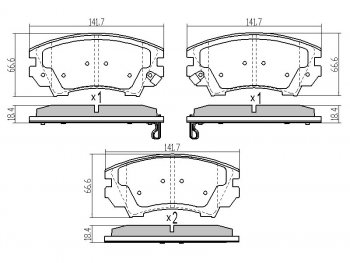 Колодки тормозные перед FR-FL SAT Opel Astra J хэтчбек 5 дв. дорестайлинг (2009-2012)