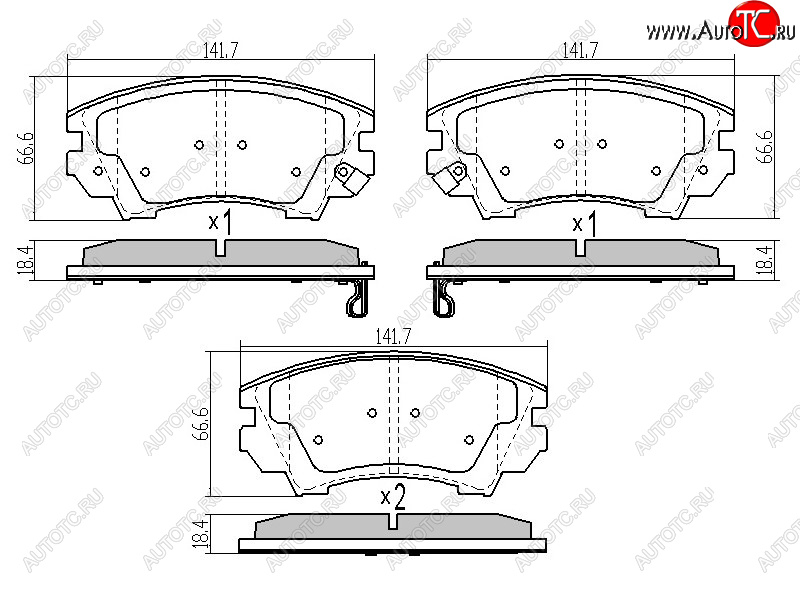 1 499 р. Колодки тормозные перед FR-FL SAT Opel Astra J хэтчбек 5 дв. дорестайлинг (2009-2012)  с доставкой в г. Калуга