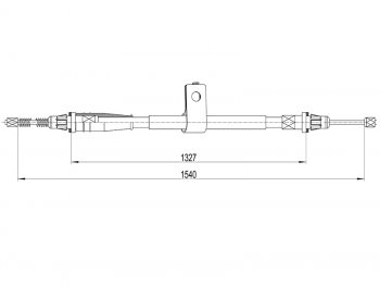 2 499 р. Трос стояночного тормоза LH SAT  Nissan Micra  K12 (2002-2010) 5 дв. дорестайлинг, 5 дв. 2-ой рестайлинг  с доставкой в г. Калуга. Увеличить фотографию 1