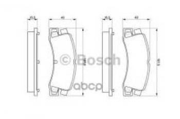 1 499 р. Колодки тормозные передние (4шт.) BOSCH KIA Spectra (2000-2009)  с доставкой в г. Калуга. Увеличить фотографию 1