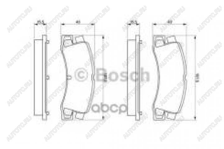 1 499 р. Колодки тормозные передние (4шт.) BOSCH KIA Spectra (2000-2009)  с доставкой в г. Калуга