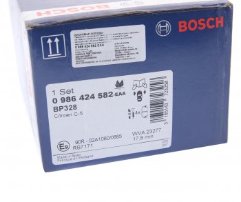 2 899 р. Колодки тормозные передние (4шт.) BOSCH  CITROEN C5  RD (2008-2021) дорестайлинг, седан, рестайлинг, седан  с доставкой в г. Калуга. Увеличить фотографию 4