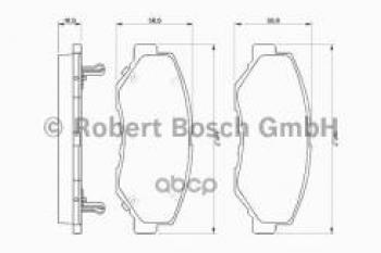 2 599 р. Колодки тормозные передние (4шт.) BOSCH Honda Accord CL седан дорестайлинг (2002-2005)  с доставкой в г. Калуга. Увеличить фотографию 1