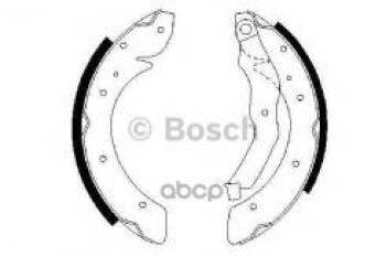 2 369 р. Колодки тормозные задние (4шт.) барабанные (203х38мм) BOSCH  Renault Laguna  X56 (1993-2001) лифтбэк дорестайлинг, универсал дорестайлинг, лифтбэк рестайлинг, универсал рестайлинг  с доставкой в г. Калуга. Увеличить фотографию 1