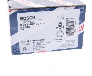 2 499 р. Колодки тормозные задние барабанные 4шт. BOSCH BMW 1 серия E82 купе 1-ый рестайлинг (2007-2011)  с доставкой в г. Калуга. Увеличить фотографию 4