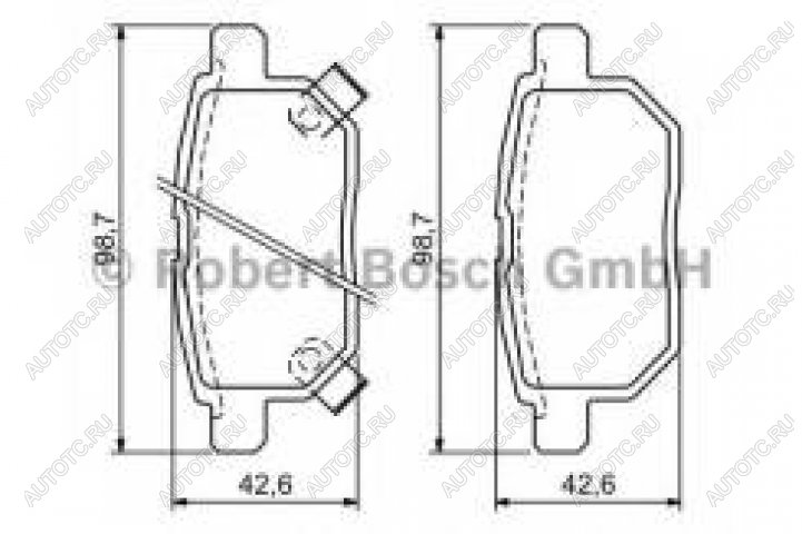 1 559 р. Колодки тормозные задние (4шт.) BOSCH Toyota Auris E150 хэтчбэк 5 дв. дорестайлинг (2006-2010)  с доставкой в г. Калуга