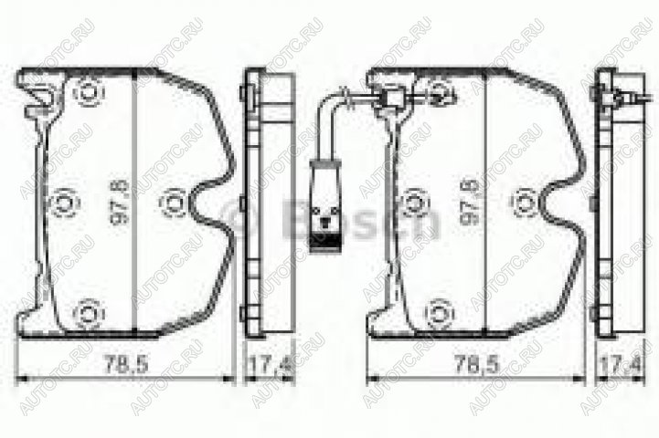 11 849 р. Колодки тормозные передние (4шт.) BOSCH Mercedes-Benz S class W220 (1998-2005)  с доставкой в г. Калуга