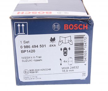 2 499 р. Колодки тормозные передние (4шт.) BOSCH  Nissan Qashqai  1 - Qashqai +2  1  с доставкой в г. Калуга. Увеличить фотографию 4