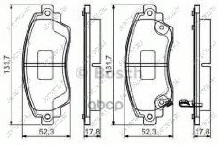 2 379 р. Колодки тормозные передние (4шт.) BOSCH Toyota Corolla E110 седан дорестайлинг (1997-2000)  с доставкой в г. Калуга