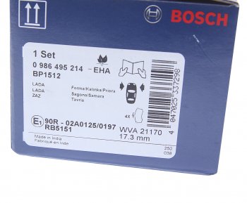 2 099 р. Колодки тормозные передние (4шт.) BOSCH Лада 2108 (1984-2003)  с доставкой в г. Калуга. Увеличить фотографию 4