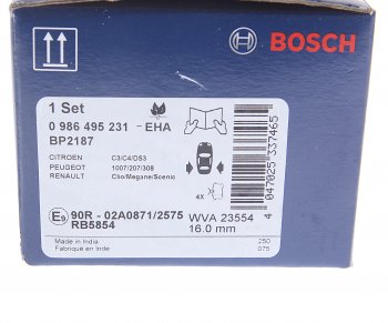 1 449 р. Колодки тормозные задние (4шт.) BOSCH CITROEN C8 (2002-2014)  с доставкой в г. Калуга. Увеличить фотографию 4