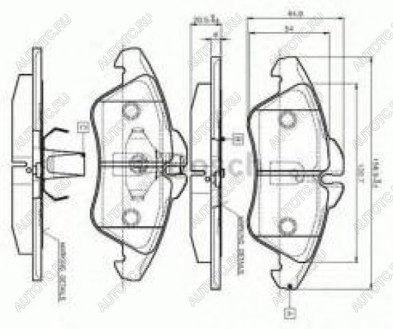 2 799 р. Колодки тормозные передние (4шт.) BOSCH Volkswagen LT 2D (1996-2006)  с доставкой в г. Калуга