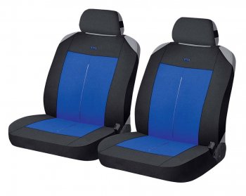 Универсальные чехлы сидений (майка, 4 предм., полиэстр) Vertical Front CARFASHION Москвич 2142 (1997-2002)  (черно-синие)