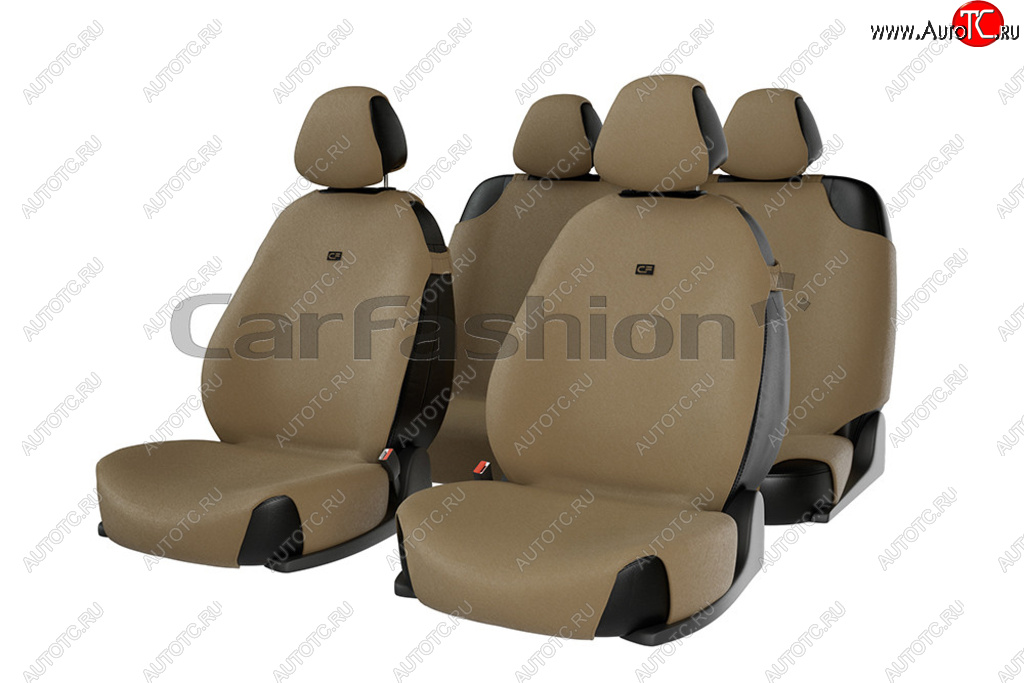 1 769 р. Универсальные чехлы сидений (майка, 7 предм., полиэстер) Bingo CARFASHION Nissan Tiida Latio C11 седан (2004-2012) (серые)  с доставкой в г. Калуга