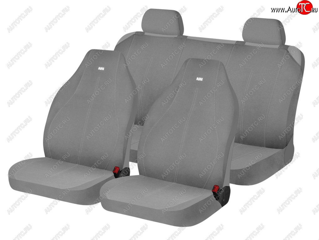 1 339 р. Универсальные чехлы сидений (майка, 5 предм., полиэстер) CARFASHION  Nissan Frontier 2 дорестайлинг (2005-2017) (Серые)  с доставкой в г. Калуга