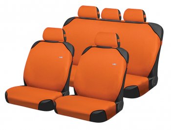 959 р. Универсальные чехлы сидений (майка, 8 предм., полиэстер) CARFASHION Nissan Tiida Latio C11 седан (2004-2012) (Оранжевые)  с доставкой в г. Калуга. Увеличить фотографию 1