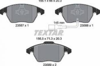 Колодки тормозные передние (4шт.) TEXTAR Volkswagen Passat B6 универсал (2005-2010)