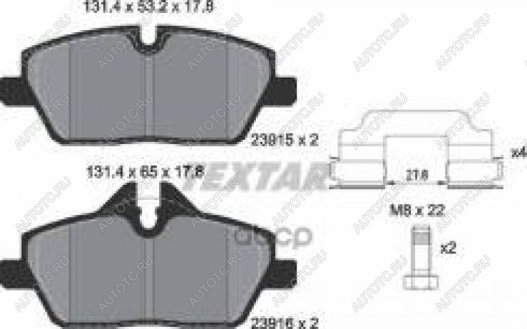 4 549 р. Колодки тормозные передние (4шт.) TEXTAR BMW 1 серия E81 хэтчбэк 3 дв. рестайлинг (2007-2012)  с доставкой в г. Калуга