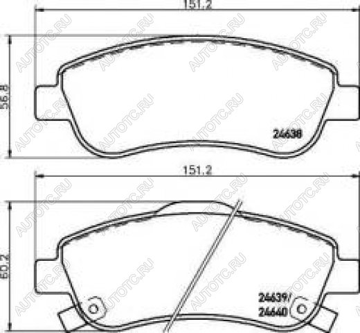 4 299 р. Колодки тормозные передние (4шт.) TEXTAR Honda CR-V RE1,RE2,RE3,RE4,RE5,RE7 дорестайлинг (2007-2010)  с доставкой в г. Калуга