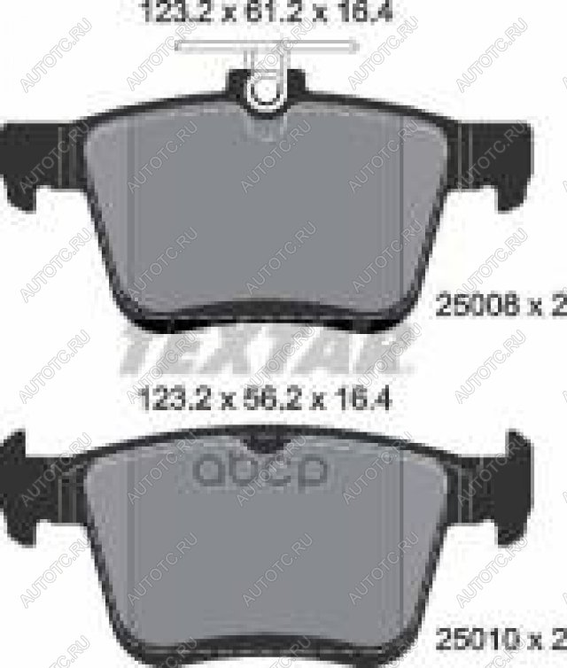 3 599 р. Колодки тормозные задние (4шт.) TEXTAR Audi A3 8VS седан дорестайлинг (2012-2016)  с доставкой в г. Калуга