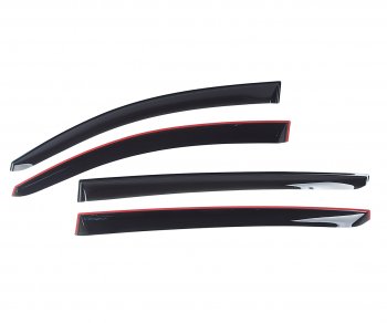 3 399 р. Комплект дефлекторов окон COMFORT  KIA Sportage  3 SL (2010-2014) (черные)  с доставкой в г. Калуга. Увеличить фотографию 2
