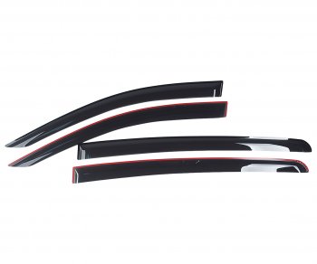 3 399 р. Комплект дефлекторов окон COMFORT  KIA Sportage  3 SL (2014-2016) (черный)  с доставкой в г. Калуга. Увеличить фотографию 1