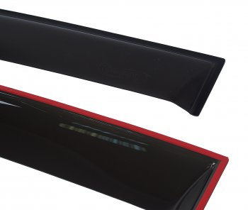 3 399 р. Комплект дефлекторов окон COMFORT  Mitsubishi ASX (2010-2024) (черные)  с доставкой в г. Калуга. Увеличить фотографию 1
