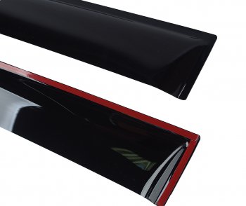3 399 р. Комплект дефлекторов окон COMFORT  Mitsubishi Pajero ( 4 V90,  4 V80) (2006-2011) (черные)  с доставкой в г. Калуга. Увеличить фотографию 1