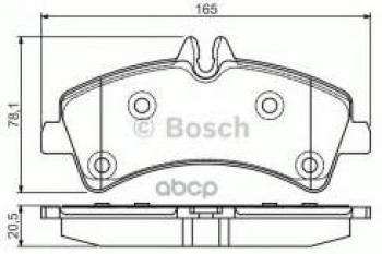 Колодки тормозные задние (4шт.) BOSCH Mercedes-Benz Sprinter W906 рестайлинг (2014-2018)